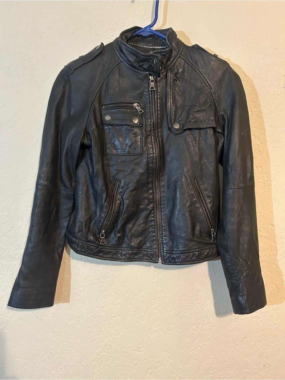 Banana Republic Black Leather Moto Jacket